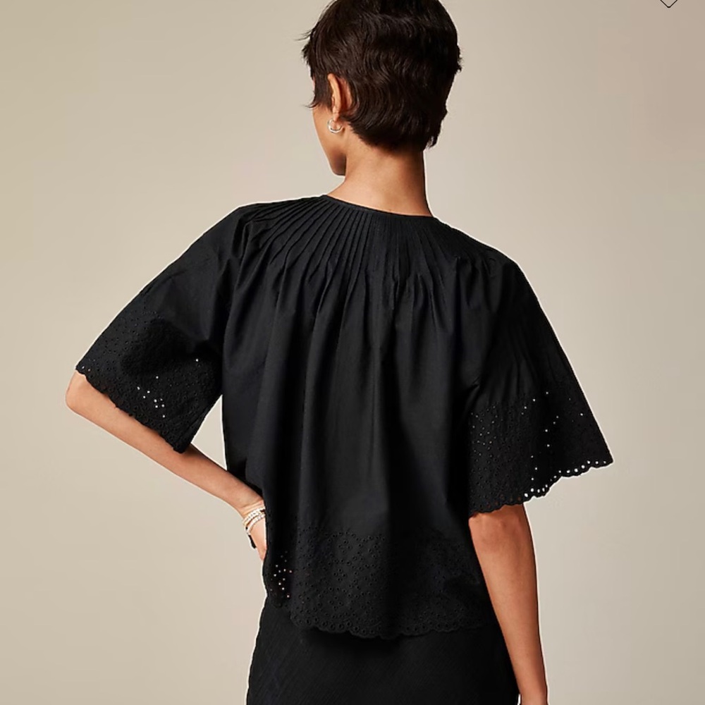 J. Crew Jolie Top in Eyelet Cotton Poplin - Picture 5 of 12